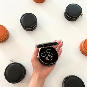 เคสใส่เครื่องประดับเดินทางขนาดเล็กหนัง PU โลโก้ออกแบบได้ตามต้องการกล่องจัดระเบียบเครื่องประดับน่ารักพร้อมซิปสำหรับสร้อยคอต่างหูแหวน - Product Image 4