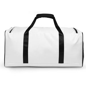 Vente en gros de sacs polochons blancs avec logo personnalisé en polyester imperméable chaussures de sport de fitness décontractées compartiment bagages de voyage - Product Image 1