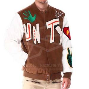 Chaqueta Letterman de calidad superior, chaqueta de béisbol bordada de chenilla personalizada, chaquetas universitarias para hombre - Product Image 3