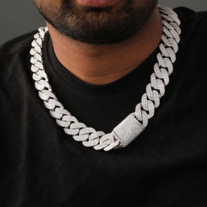 Moissanite ronde diamant cubain lien chaîne cadeau d'anniversaire pour hommes 18mm Hip Hop Style bijoux en argent Sterling 925 - Product Image 3
