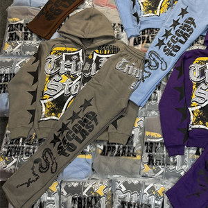 Chándal Deportivo para Hombre, Estilo Flare, 100% Algodón, con Capucha, Ligero, Transpirable, Elegante, de Primera Calidad, Superventas de Invierno - Product Image 6