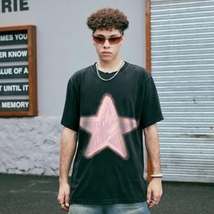 เสื้อยืดถักพิมพ์ลายตัวอักษรของผู้ชายสำหรับแบรนด์แฟชั่น - Product Image 3