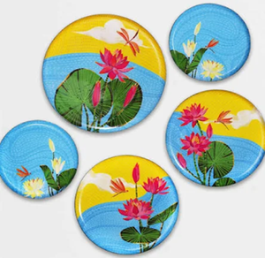 Plaque murale élégante en métal avec motif floral et feuillage complexe, parfaite pour les décorations d'accent disponibles aux prix de gros - Product Image 6