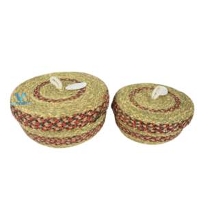 Ensemble de boîtes de rangement en coton certifié et en jonc de mer cousu pour l'organisation de la maison Fournisseur fiable pour le rangement à domicile et au bureau - Product Image 2