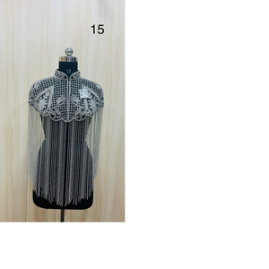 Capa de cuentas a mano de inspiración vintage hecha a medida para ocasiones especiales, adecuada para clientes boutique y revendedores de prendas de vestir - Product Image 1