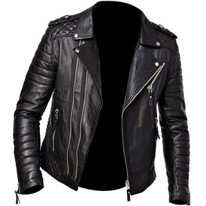 RECORD,S Chaquetas de cuero de mejor diseño para hombres de alta calidad/Servicio OEM Ropa de invierno para exteriores Chaqueta de motorista de cuero Vintage para hombres - Product Image 1