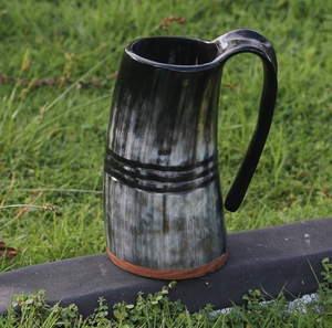 Chope en corne de buffle de style viking de qualité supérieure pour les amateurs de bière et d'hydromel Lager Mug Buffalo Norse Drinking Horn Mug Wholesale - Product Image 5