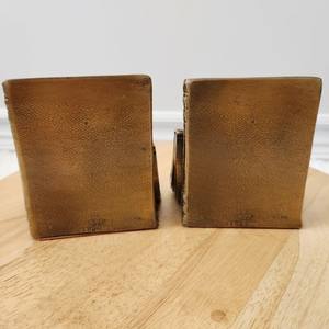 Par de sujetalibros de latón, sujetalibros de libros apilados de latón pesado - Product Image 4