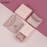 Caja de Joyería de Cartón con Logo WEIMEI, Empaque de Joyería Hecho a Mano Tipo Cajón para Collar, Anillo y Aretes