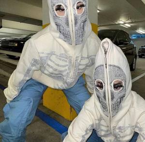 Sweat à capuche à manches longues pour homme, 50 coton, 50 Polyester, imprimé, surdimensionné, noir, vente en gros - Product Image 6