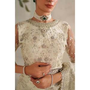Embroidered Chiffon <b>Net</b> <b>Fabric</b> UF-4372 - Product Image 3