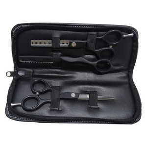 Hair Cutting Scissors <b>Set</b> with <b>Razor</b> Stainless Steel Scissor <b>Set</b> Wiith Leather Case - Product Image 6