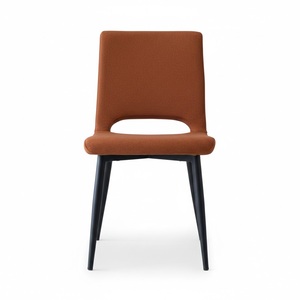Chaise de salle à manger PASCAL au design minimaliste moderne, avec assise confortable et pieds en métal de qualité commerciale - Product Image 1