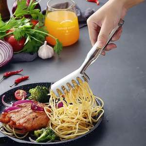 Premium Quality Stainless Steel Multipurpose Food Noodle Pasta Clips Kitchen Serving <b>Tongs</b> Metal Material - Product Image 6