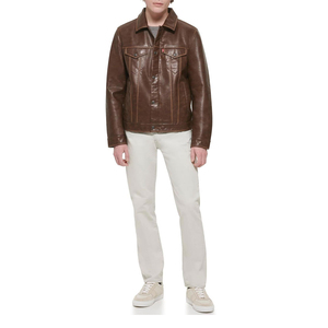 Chaqueta de cuero para hombre 100% chaqueta de cuero suave de piel de cordero acolchada genuina para motorista chaqueta de cuero ajustada para hombre envío DDP - Product Image 4