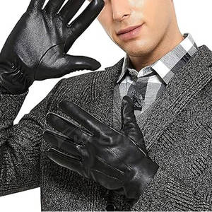 Gants tactiles en cuir durables pour hommes - Utilisation par temps froid Doublure intérieure douce Utilisation quotidienne Respirant et écologique - Product Image 6