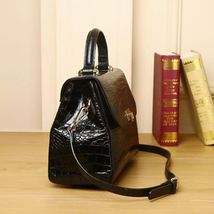 Nouveauté Sac à main de voyage de luxe pour femme en cuir de crocodile véritable léger avec fermeture éclair - Product Image 3