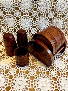 Posavasos cuadrado de madera natural, superventas, diseño de rayas, decoración de Mesa de Piedra de nogal de alta calidad - Product Image 2