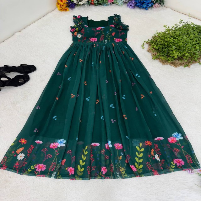 chinese dress ladies Buy Women's Georgette Printed Tier Dress Online in India