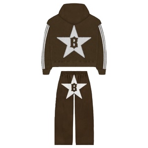 Último diseño Hombres Desgastado Bordado Chándal de alta calidad transpirable cómodo Top tendencia Desgastado Bordado Chándal - Product Image 2