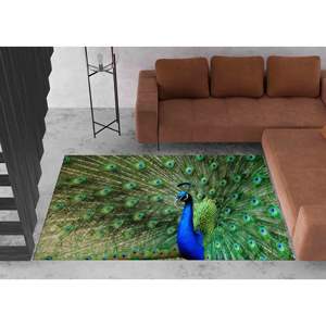 Alfombra con Estampado de Pavo Real: Moderna, Hermosa, Animal, Redonda, de Lujo, para Colgar en la Pared, para Cuarto de Niños, para la Entrada, Alfombra de Terciopelo - Product Image 1