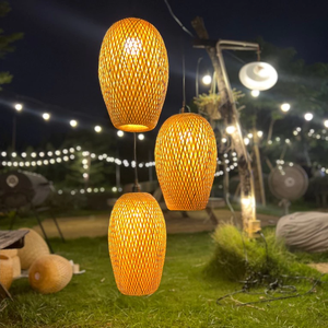 Handmade Mushroom-Shaped Rattan Lampshade Cozy and Warm Ambient <b>Lighting</b> for Living Room Bedroom Cafe Decor - Product Image 1