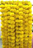 100 buah Karangan Bunga Marigold Artifisial Dekoratif Cantik untuk Acara Pesta Pernikahan Dekorasi Diwali 4,5 kaki Mala Buatan Tangan