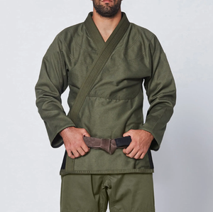 100% algodón poliéster ligero Karate uniforme muestra envío gratis logotipo personalizado OEM servicio artes marciales BJJ conjunto - Product Image 4