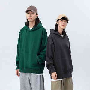 Pull-over en molleton de coton polyester épais surdimensionné de haute qualité, sweats à capuche unisexes grande taille personnalisés - Product Image 1