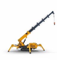 Mini-grue araignée compacte sur chenilles de fabrication chinoise, hybride, facile à transporter, pour entrepôt et intérieur