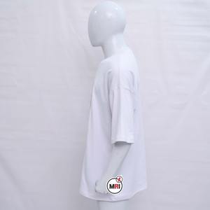 Venta caliente de calidad superior 100% algodón 230GSM pegatinas estampado gota hombro peso pesado Hip-hop de gran tamaño personalizado Unisex camisetas - Product Image 4