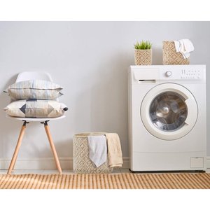 Ensemble de 3 paniers de rangement en rotin jaune clair avec un design charmant, parfaits pour une organisation de cuisine élégante et une décoration de table - Product Image 4