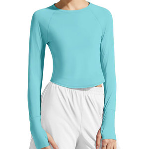 Top Deportivo de Manga Larga para Mujer, Hecho en Pakistán, Material de Poliéster y Spandex de Alta Calidad, Ropa Deportiva Ligera para Gimnasio - Product Image 1
