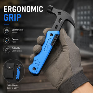 Tactical Multi-Tool <strong>Hammer</strong> with 2Cr13 Steel Blade Aluminum Handle Multi-function Claw <strong>Hammer</strong> for Survival Camping Car Emergency - Product Image 6