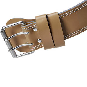High Quality Gym Belt Custom Logo <b>Back</b> <b>Support</b> Fitness Bodybuilding Leather Weight Lifting Belt Hot Cowhide Leather Belt - Product Image 4