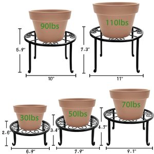 Supports de plantes en fer robuste antirouille pour intérieur/extérieur, porte-pots de fleurs pour la décoration de patio et de jardin, support de plantes multiple pour la maison - Product Image 6