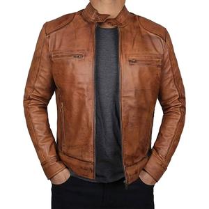 Veste en cuir PU personnalisée pour hommes avec poches frontales Veste universitaire en cuir élégante de grande taille Veste en cuir pour hommes - Product Image 1