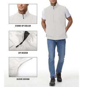 Nuevo Chaleco de lana de algodón de invierno transpirable de alta calidad para hombres al aire libre Casual OEM prendas de vestir chaquetas cálidas sin mangas para ropa exterior - Product Image 4