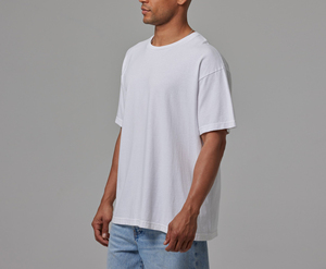 Vente en gros 2025 – T-shirts homme à épaules tombantes 100 % coton respirant, logo personnalisé, sur mesure - Product Image 4
