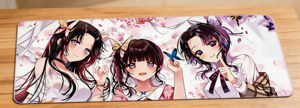 XXL 8030cm Anime <span class=keywords><strong>Demon</strong></span> <span class=keywords><strong>Slayer</strong></span> Butterfly Girls Extended Gaming Mouse Pad |   Repose-poignet chauffant, surface antidérapante et résistante à l'eau - Product Image 4