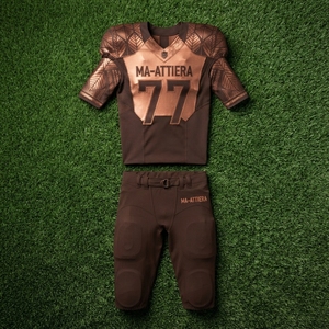 Uniforme de Fútbol Americano Personalizado, Pantalones Acolchados, Diseño Geométrico, Número 77, Ropa Deportiva de Alto Rendimiento, Venta al Por Mayor OEM - Product Image 6