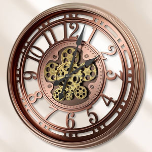 นาฬิกาแขวนผนังเหล็ก 3 มิติ สไตล์สตีมพังก์ วินเทจ ย้อนยุค ขนาดใหญ่ ดีไซน์อุตสาหกรรมลอฟท์ พร้อมเฟืองเคลื่อนที่ ตกแต่งบ้าน พิมพ์ลายซิลค์สกรีน - Product Image 1