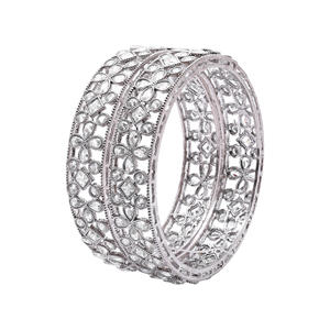 กำไลข้อมือสีเงินแบบกลับด้านสุดหรูทันสมัยเครื่องประดับแฟชั่นกำไลทองเหลืองกำไลข้อมือสำหรับโฆษณาแบบย้อนกลับที่ทันสมัย - Product Image 1