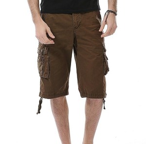 Pantalones tácticos deportivos de secado rápido para hombre de fábrica OEM pantalones cortos Cargo para exteriores con múltiples bolsillos hechos de tela peinada - Product Image 5