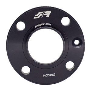 2 espaciadores de rueda negros de 16 mm 4x108 con centro de 65.1 y soporte para buje. - Product Image 2