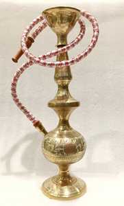 Style Antique 14 "en laiton décoré à la main Hukka/Habal Babal artisanat en métal avec émail peint travailler le AB-BS1043 HANDICRAFTS INN - Product Image 2