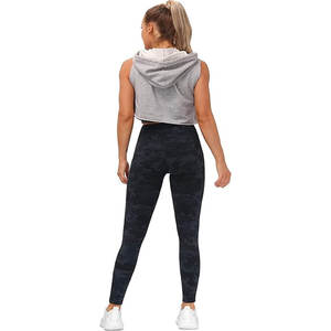 Women's High-Waisted Fitness Pants Solid <b>Pattern</b> Hip-Lifting Tights GYM and Yoga <b>Leggings</b> - Product Image 5