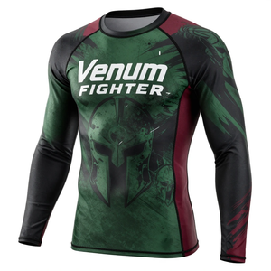 <b>Compression</b> Rash Guard Sublimation Print Breathable Soft Fabric Quick Dry Fit Safety Swim Surf Gym Training Venum Rash Guard - Product Image 2