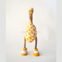 Figurine de canard en bambou faite à la main, écologique, couleur personnalisée, art moderne, design unique, décoration de table de luxe pour mariage, anniversaire, maison
