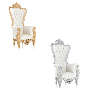 Luxury Royal Gold <b>Silver</b> Premium with Classic Carvings King Wedding Throne <b>Chair</b> for Wedding Stage, Event Organizer. - Product Image 5